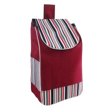 Oxford Cloth Shopping bag Shopping Spare Bag Folding Shopping Hand Cart Reusable red