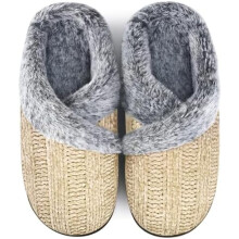 Pantuflas de mujer suaves y afelpadas con espuma viscoelástica y forro polar.