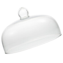 Cloche à gâteau en verre OUNONA pour table à manger, couvercle de protection transparent pour gâteau.
