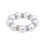 Anéis de guardanapo com pérolas brancas e douradas (10 peças) 4