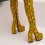 Γυναικείες ψηλές μπότες Patchwork Serpentine Platform Ultra High Heel με χειμερινές μπότες πάνω από 4