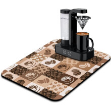 Covoraș de bar din silicon super absorbant, antiderapant, pentru cafea (24"x18") – Covoraș pentru uscarea și scurgerea vaselor, pentru blat,