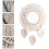 Beige Oval Cotton Rope Wall Mirror 48x25.5 in 1