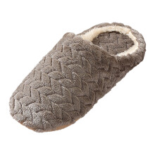 Ediodpoh Couple Models New Jacquard Japanese Soft Bottom Mute Velvet Slippers Wooden Floor Indoor Cotton Slippers Mens Slippers Coffee 6.5