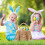 Plush Bunny Easter Bag Brown 24x20cm 5