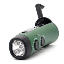 Hand Crank Charger Hand Crank Lights Battery Operated AM FM Weather Radio Phone Charger Night Fishing Gears Green