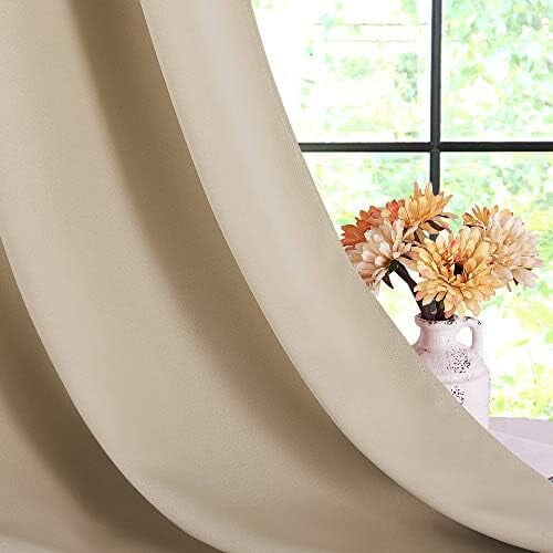 Blackout Curtains with Silver Grommets, 34x60 in, 2 Panels 2