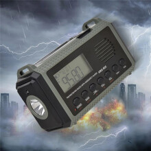 Solcellsdriven Handvev AM FM SW NOAA Väderradio 4 Sätt Driven 10000mAh Multifunktionsradio Ficklampa SOS-Larm Powerbank