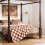 Checkered flannel blanket black white brown 50x60 in 4