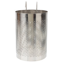 Égouttoir à vaisselle en acier inoxydable, tube de rangement pour ustensiles, 15 x 9 cm, argent