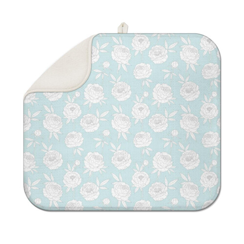 Tapete de secagem de louça Pioneer Flower Floral Kitchen, 40,6 x 45,7 cm (16 x 18 polegadas)