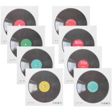 Sticker mural disque vinyle OUNONA, décoration rétro pour salon, chambre ou salle de classe, PVC, couleurs assorties