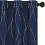 Blackout Thermal Curtains with Silver Wave Dot Print, 38x54 1
