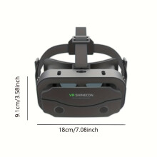 3D-VR-Headset kompatibel mit iPhone & Android – 360-Panorama-VR-Brille für Smartphones von 4,5 bis 7 Zoll
