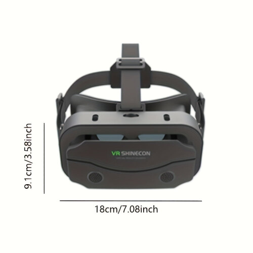Visore VR 3D compatibile con iPhone e Android – Occhiali VR panoramici a 360 per smartphone da 4,5 a 7 pollici