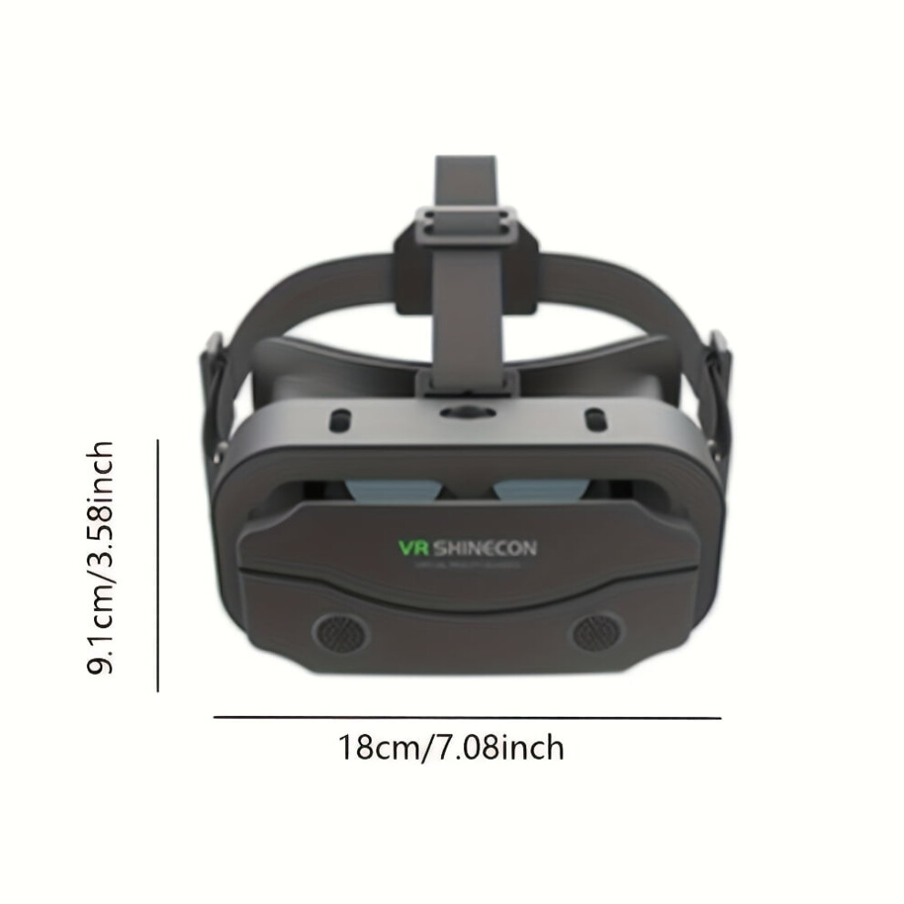 3D Vr Headset Compatible With Iphone & Android Â 360 Panoramic Vr Glasses For 4.5-7" Smartphones 9555307267805