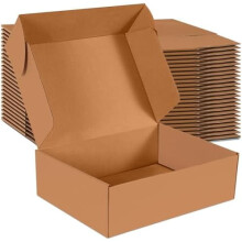 12x9x4 inch Shipping Boxes Set of 20, Brown Corrugated Cardboard Box Literature Mailer for Mailing Packing Moving and Storage