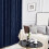 Blackout Thermal Curtains with Silver Wave Dot Print, 38x54 4