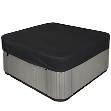 Couverture carrée pour spa, en tissu Oxford imperméable et résistant, anti-poussière et anti-UV, protection noire multi-tailles – 229 x 229 x