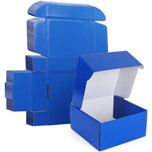 Kék ajándékdobozok 8x8x4 hüvelykes, 25 darabos csomag