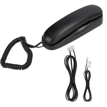 Telefone de mesa/parede com cabo de 150 cm, som nítido, ideal para uso em casa ou no escritório.