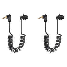2X 3.5mm Spring Earphones Single Side Headphones Earbuds Wired Headset for Mobile Phone MP3 Computer