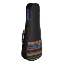 Colorful 21" Soprano Ukelele Ukulele Uke Bag Case Ethnic National Style Durable Cotton Thicken Padding with Adjustable Shoulder Strap