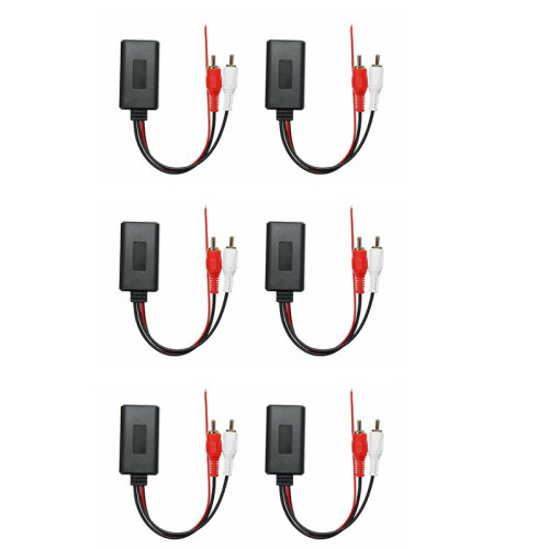 6Pcs Car Wireless  Module Music Adapter RCA AUX Audio Cable Universal 2RCA Interface  Adapter 5-12V