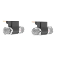 2X 3.5mm Jack Microphone Portable Stereo Microphone for Phone Recording Microphone for Smartphone