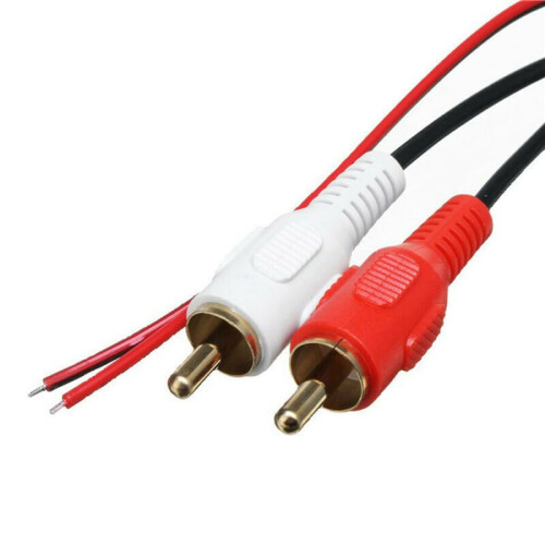 6Pcs Car Wireless  Module Music Adapter RCA AUX Audio Cable Universal 2RCA Interface  Adapter 5-12V
