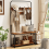 Coat Rack Stand with Hooks Shoe Rack and Bench 7 Hooks 1