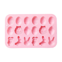 Decor de Paște Cartoon18Even Iepuraș cu ouă înviate Iepuraș din silicon Tort de ciocolată DIY Jeleu Coacere