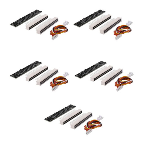 5X  Dual 12 Level Indicator LED Light Bar VU Meter Stereo Amplifier Board Adjustable Light Speed Board with AGC(A)