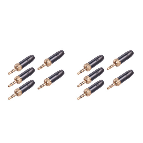 10Pcs Lavalier Lapel Microphone 3.5mm Audio Plug with M6 Internal Thread Internal Thread Cable for  for