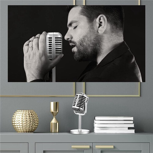 12Pcs Retro Microphone Props Model Vintage Microphone Antique Microphone Toy Microphone Stage Table Decor,Silver 1