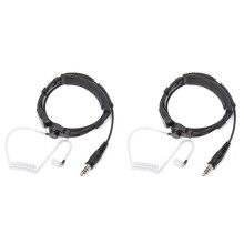 2X Telescopic Heavy Duty Throat Vibration Mic Headphone NATO Plug for Walkie Talkie Radio