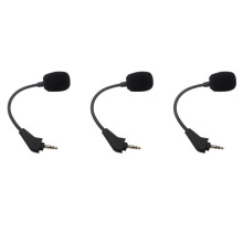 3X Microfono di Gioco Sostitutivo Aux 3.5Mm Microfono per HS50 Pro HS60 HS70 SE Cuffie da Gioco Cuffie Microfono un Collo D'Oca
