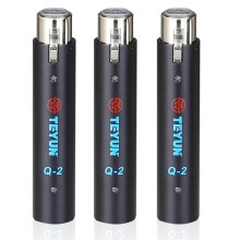 3X TEYUN Q2 Microphone Dynamic Preamplifier 28Db Gain Dynamic Mic Amplifier 48V Metal Structure Q-2 for Live