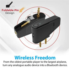 2X 5.3 Airplane Airline Flight Adapter A2DP Transmitter for Aonic 40 50 Wireless Noise Cancelling Headphones