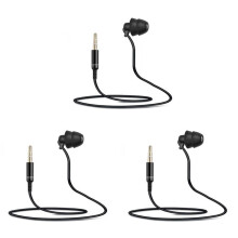 3X Short Cable Unilateral Headset Extension Cable Earpiece in Ear Single Earbud Silicone Earbud 3.5mm Jack for Phone