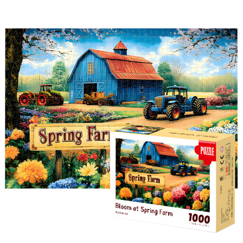 Παζλ Spring Farm για Ενήλικες 1000 τεμάχια, Μοναδικά παζλ για Ενήλικες, Χαλαρωτικά