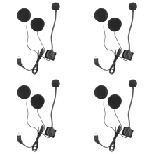4X Motorhelm Headset Microfoon Speaker Headset Accessoires voor Halve Helm