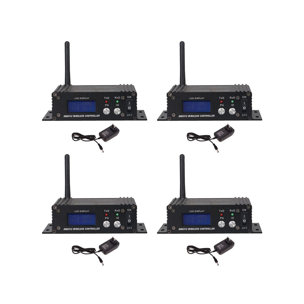 Photos - Educational Toy 4X DMX 512 Wireless Controller Receiver Transmitter LCD Display Power Adjustable for Disco DJ Stage Bar Light-EU Plug