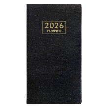 Agenda de bolso 2026 (9,6 x 17,3 cm), layout semanal e mensal, diário de viagem portátil e agenda de compromissos — Compatível com 2026