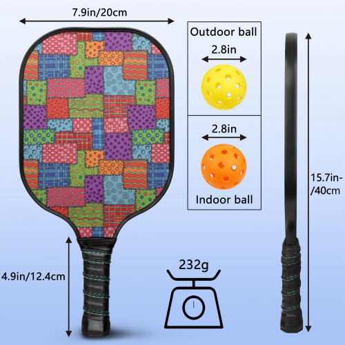 Σετ ρακέτες Pickleball με 2 μπάλες και τσάντα – Ρακέτες από fiberglass με λουλούδια, 2