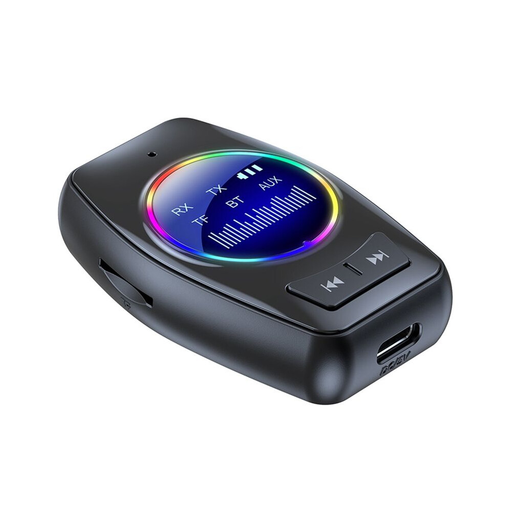 2In1 Bt Audio Transmitter Receiver Real Status Display Wired Speakers/Amplifiers Support Desktop Computer Notebook 6033460451963