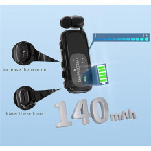 Headset with Retractable Cables,Noise Cancelling Mic Clip ,Connect to 2 Phones Business  Headset