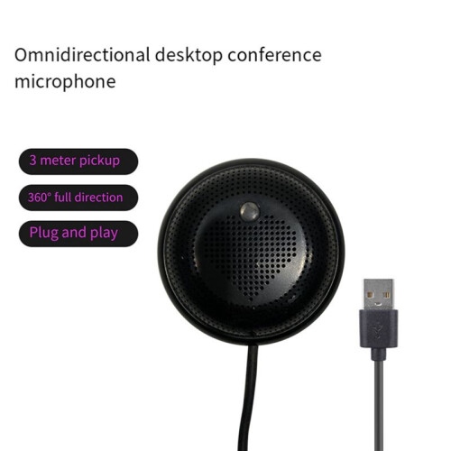 2X Conference USB Microphone, USB Computer Micro-Type Condenser Microphone,Omnidirectional Mic for Laptop PC
