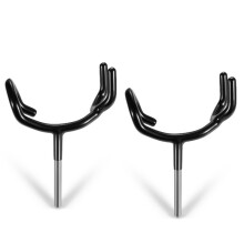 2pcs Microphone Boom Pole Holder Mic Support Cantilever Bracket Fixing Clip, Audio Boom Cradle Mount Stand for Recording
