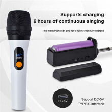 Bezprzewodowy Mikrofon Ręczny 2.4G, Przenośny System Mikrofonowy do Domowego Karaoke KTV, Czysty Głos, Krystaliczny Dźwięk